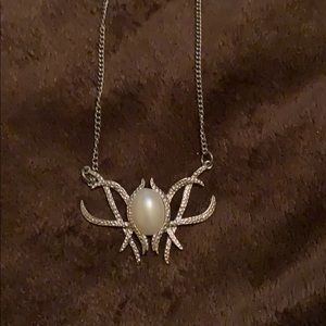 Opal deerlike necklace